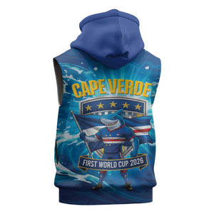 Blue Shark Cape Verde Football Sleeveless Hoodie First World Cup 2026 - African Pride