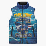 Blue Shark Cape Verde Football Sleeveless Puffer Jacket First World Cup 2026