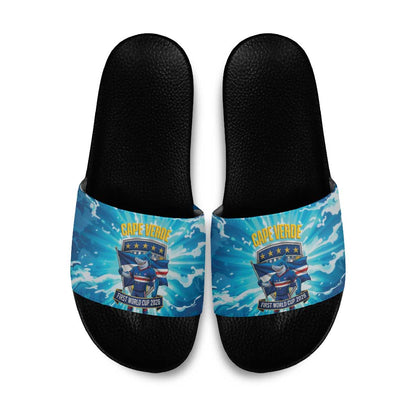 Blue Shark Cape Verde Football Slide Sandals First World Cup 2026