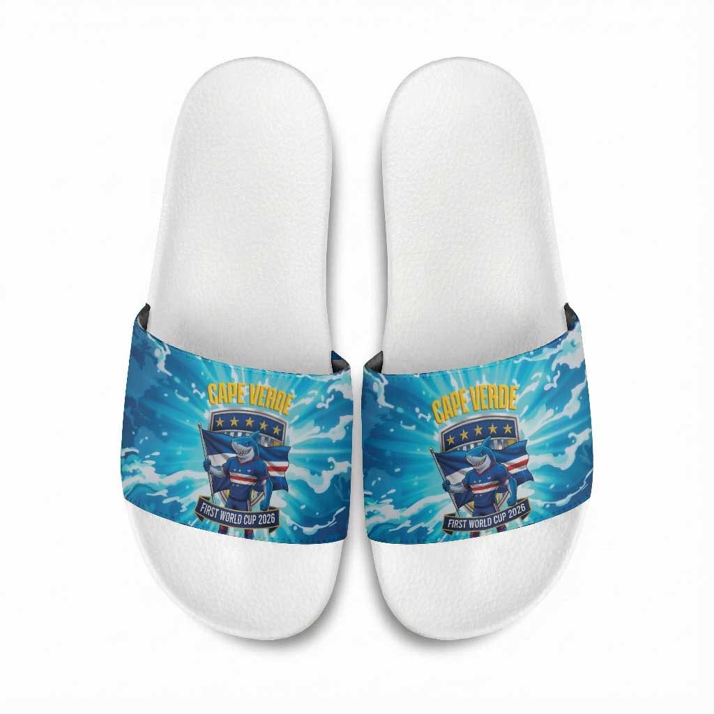 Blue Shark Cape Verde Football Slide Sandals First World Cup 2026