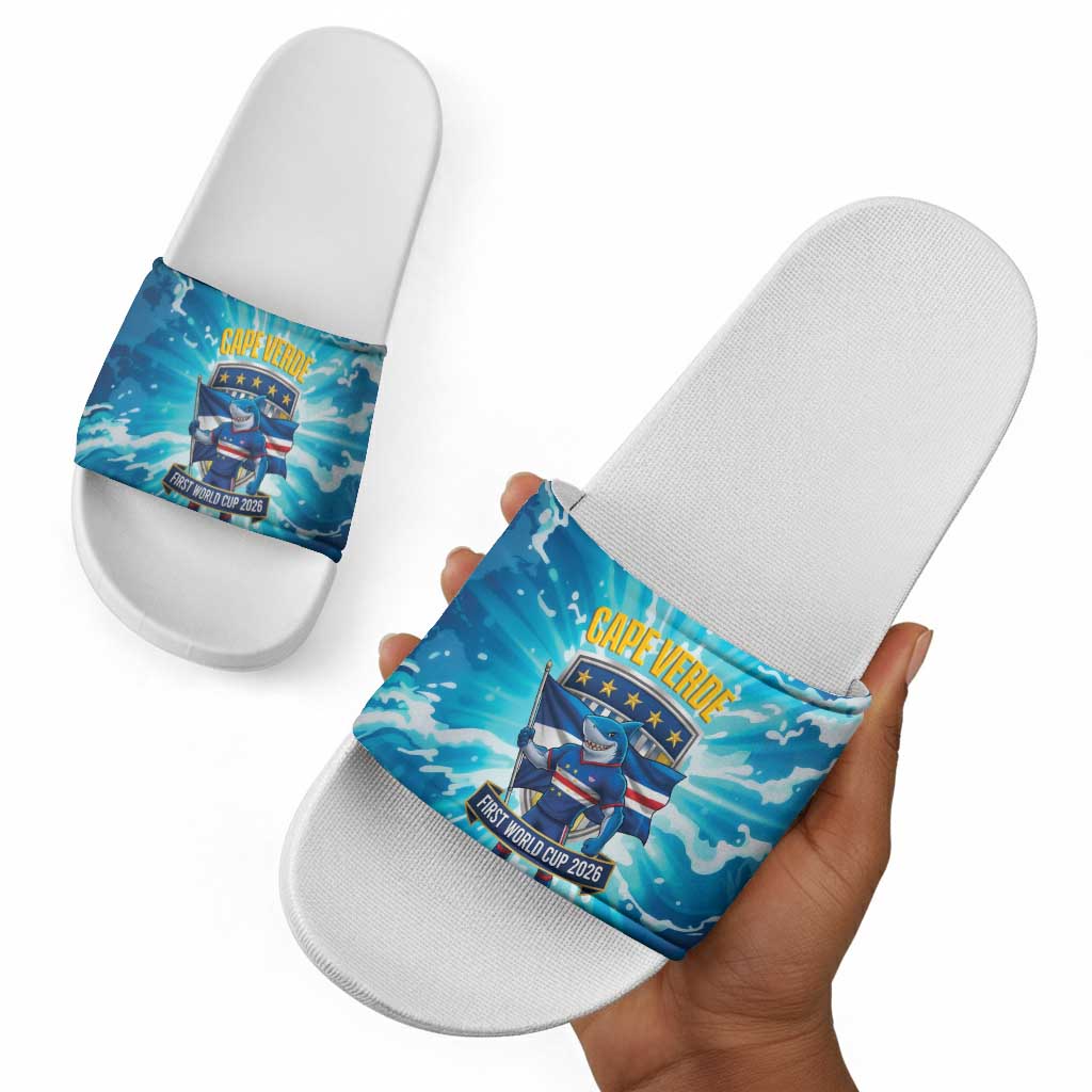 Blue Shark Cape Verde Football Slide Sandals First World Cup 2026