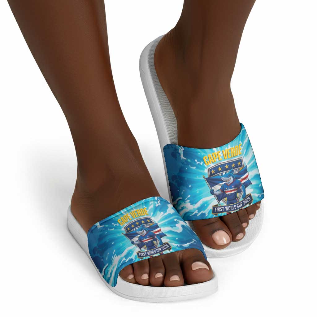 Blue Shark Cape Verde Football Slide Sandals First World Cup 2026