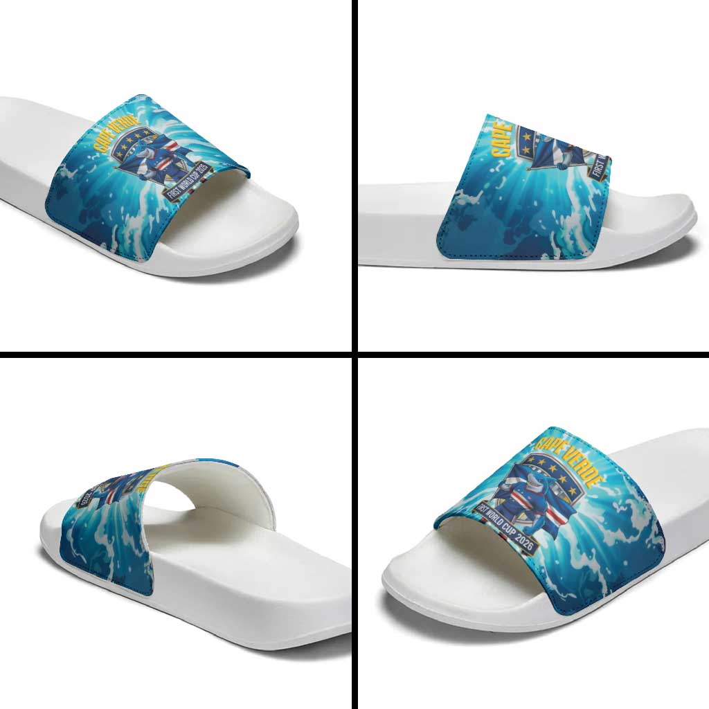 Blue Shark Cape Verde Football Slide Sandals First World Cup 2026