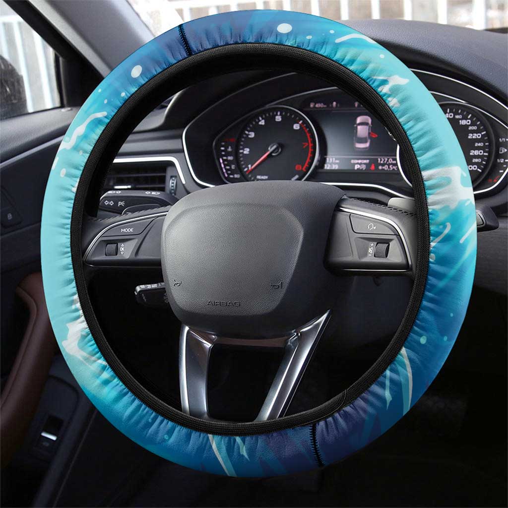 Blue Shark Cape Verde Football Steering Wheel Cover First World Cup 2026 - African Pride