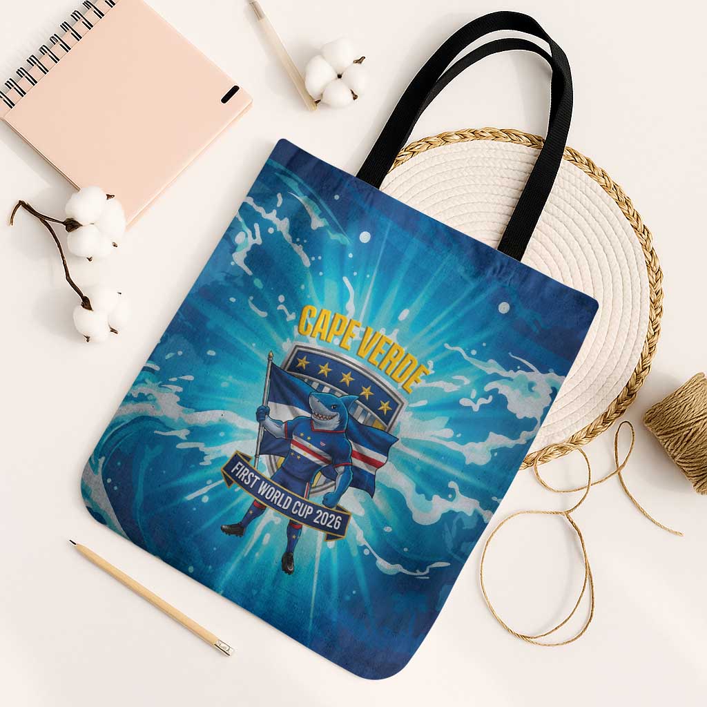 Blue Shark Cape Verde Football Tote Bag First World Cup 2026