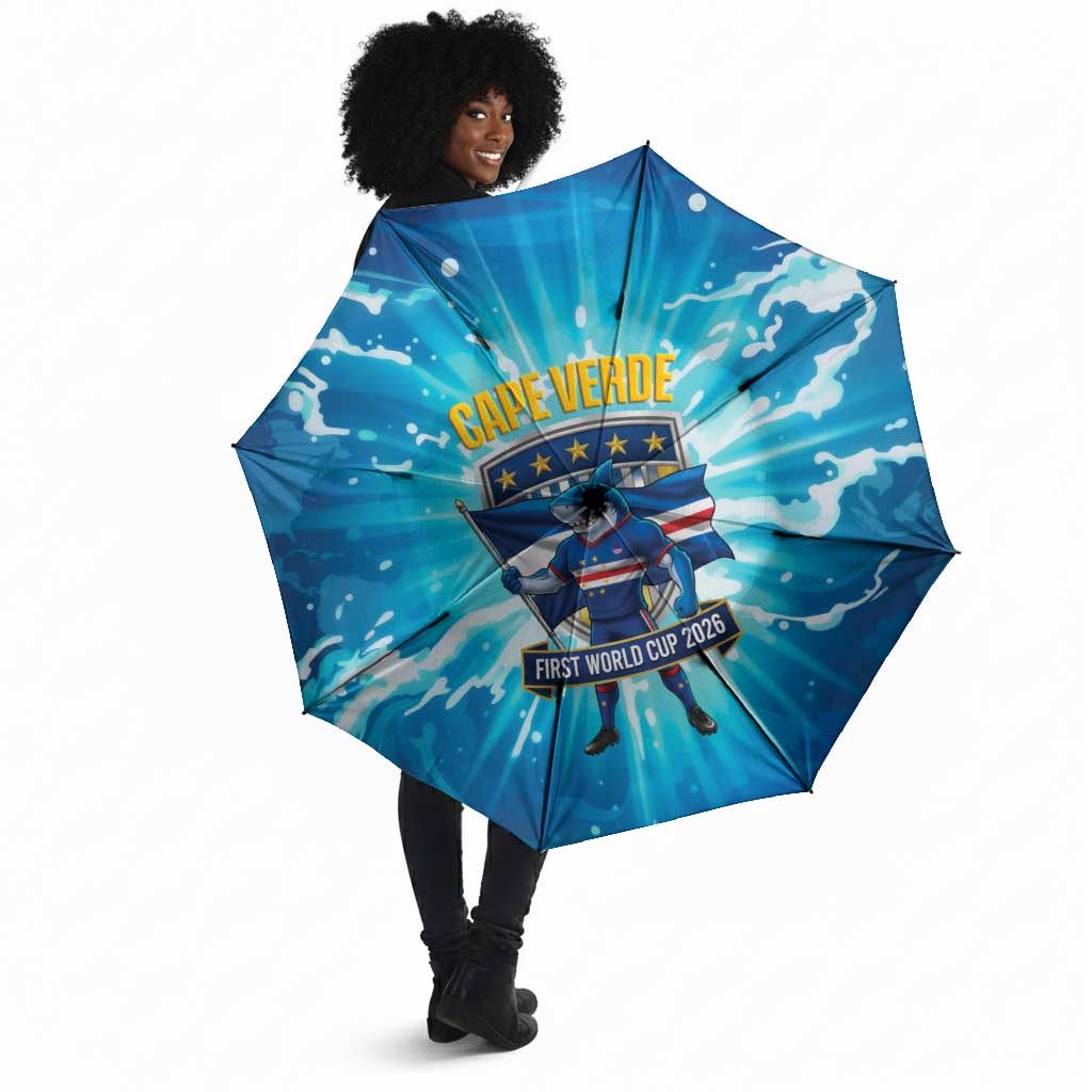 Blue Shark Cape Verde Football Umbrella First World Cup 2026