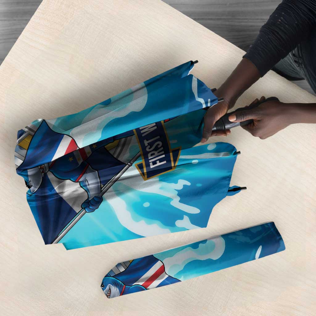 Blue Shark Cape Verde Football Umbrella First World Cup 2026