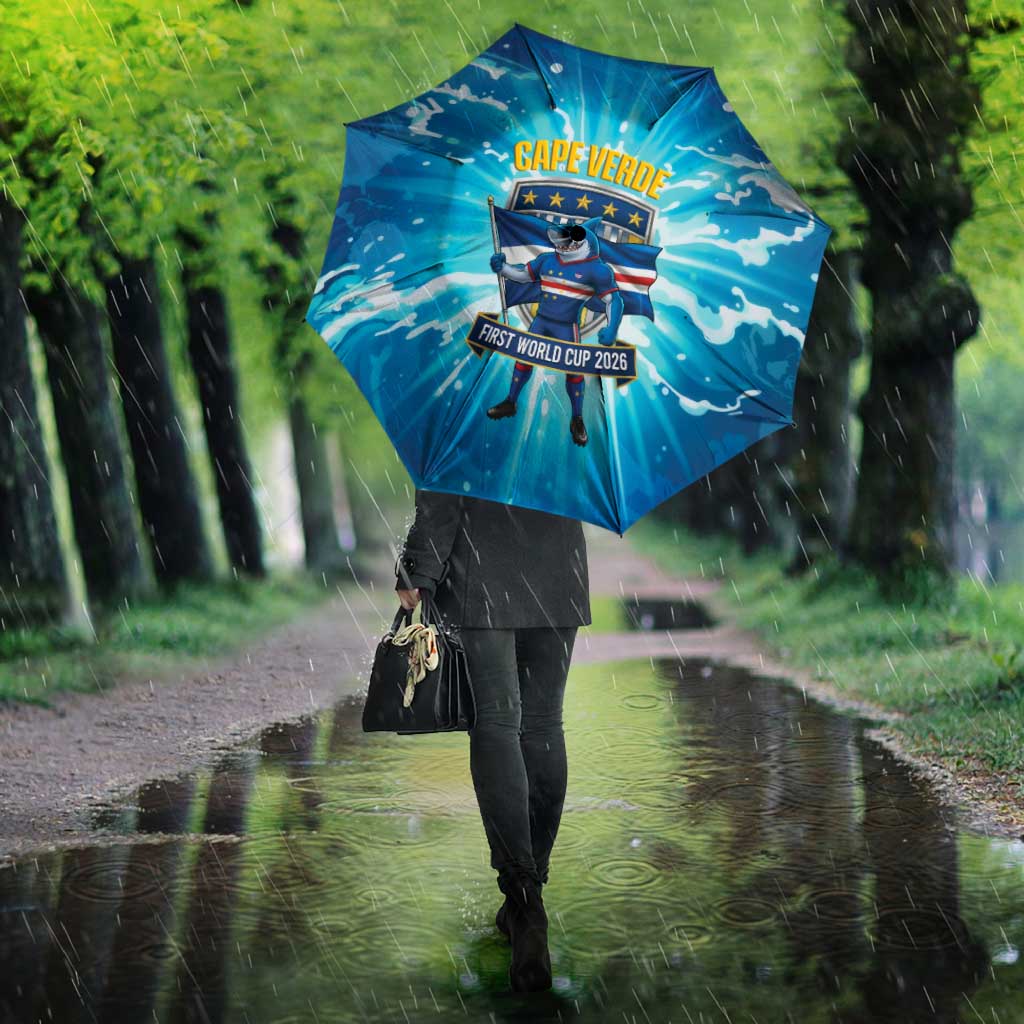 Blue Shark Cape Verde Football Umbrella First World Cup 2026
