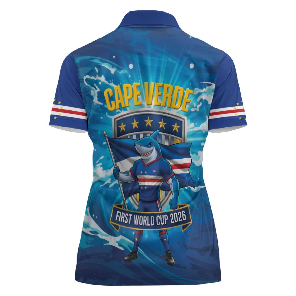Blue Shark Cape Verde Football Women Polo Shirt First World Cup 2026 - African Pride