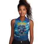 Blue Shark Cape Verde Football Women Sleeveless Polo Shirt First World Cup 2026 - African Pride