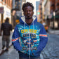 Blue Shark Cape Verde Football Zip Hoodie First World Cup 2026 - African Pride