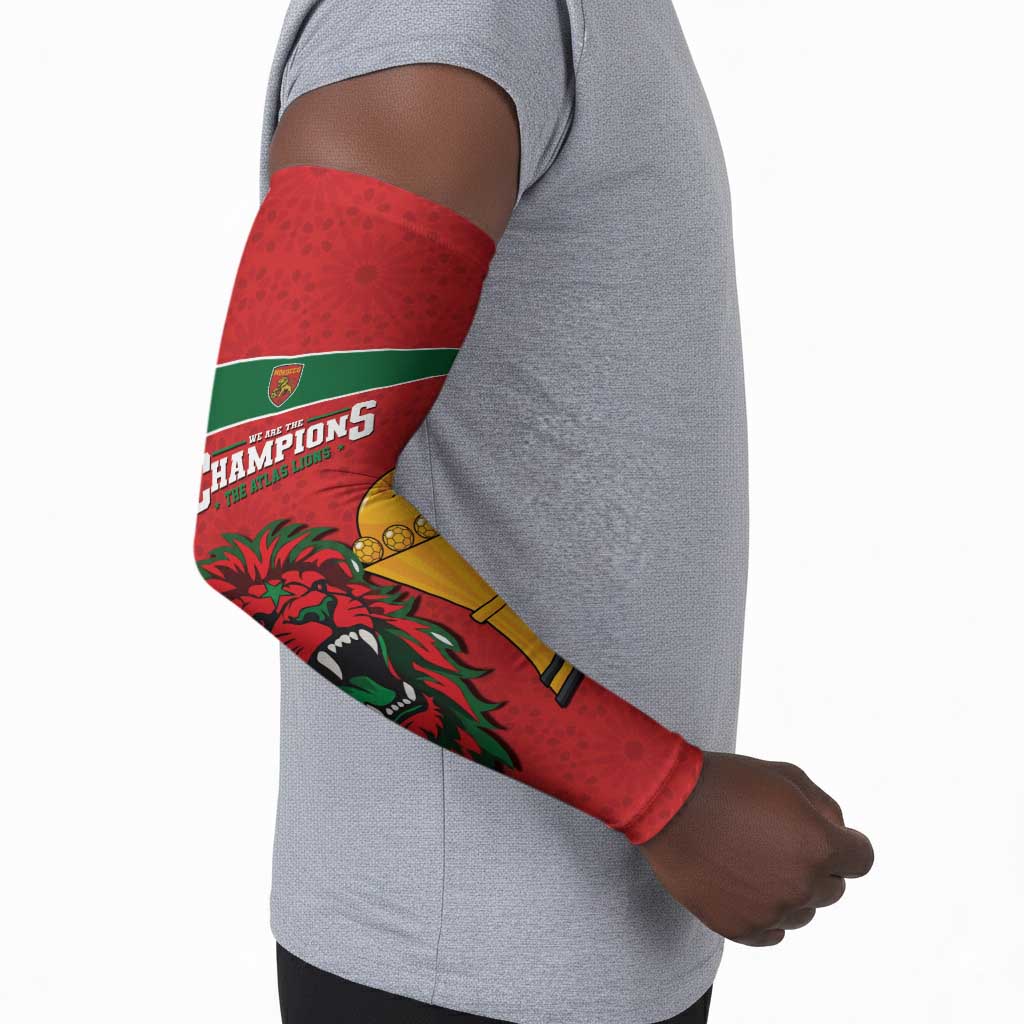 Morocco Champions Football Custom Arm Sleeves Atlas Lions Rise