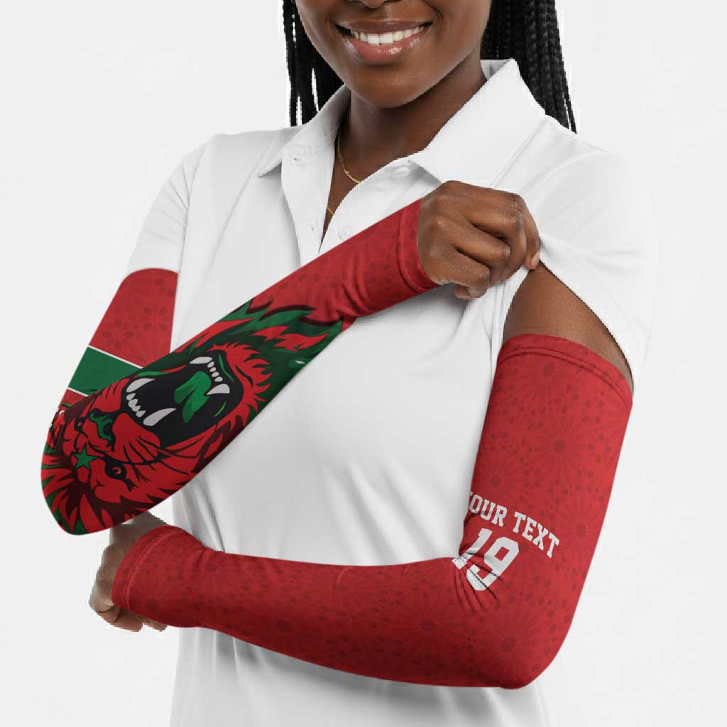 Morocco Champions Football Custom Arm Sleeves Atlas Lions Rise
