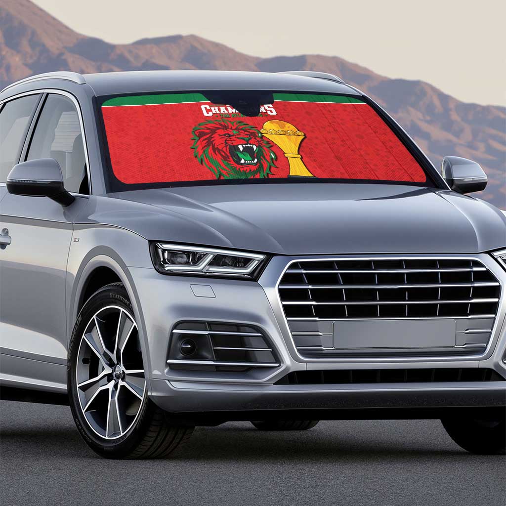 Morocco Champions Football Auto Sun Shade Atlas Lions Rise