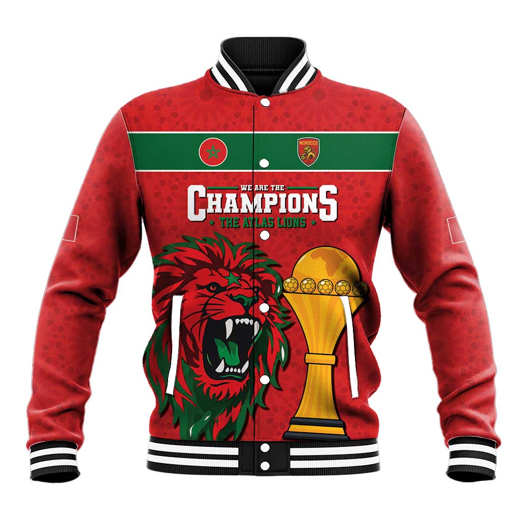 Morocco Champions Football Custom Baseball Jacket Atlas Lions Rise