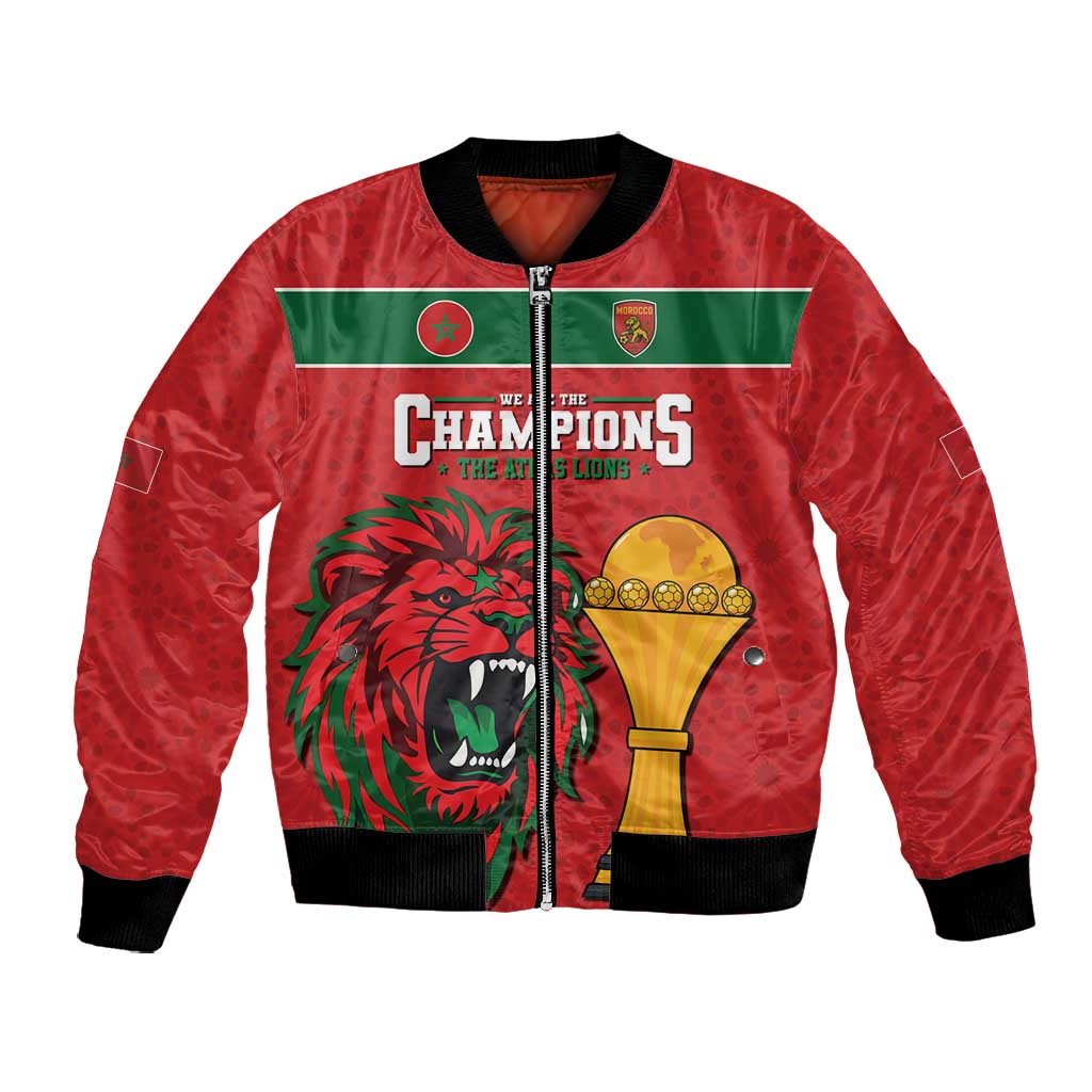 Morocco Champions Football Custom Bomber Jacket Atlas Lions Rise