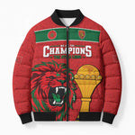 Morocco Champions Football Custom Bomber Puffer Jacket Atlas Lions Rise
