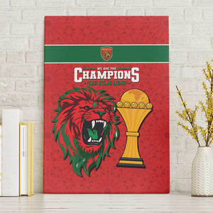 Morocco Champions Football Canvas Wall Art Atlas Lions Rise
