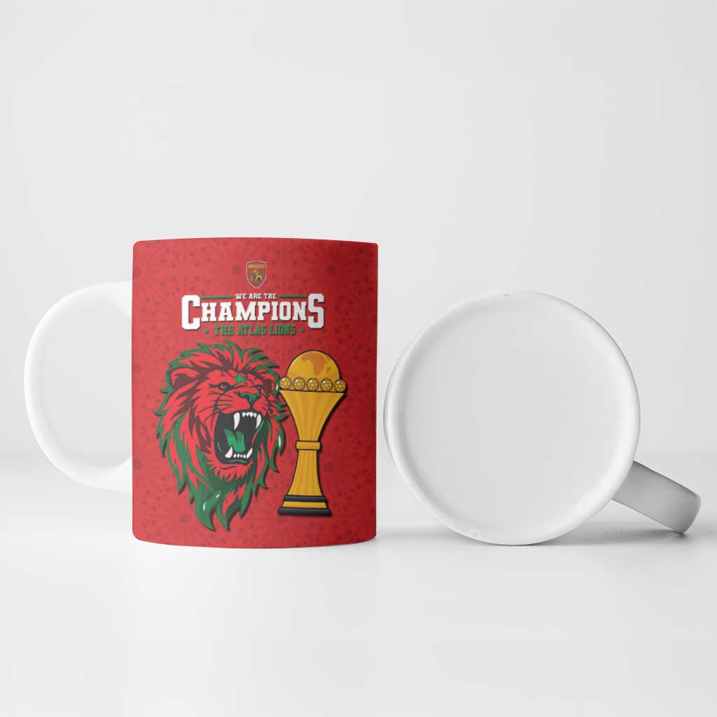 Morocco Champions Football Custom Ceramic Mug Atlas Lions Rise