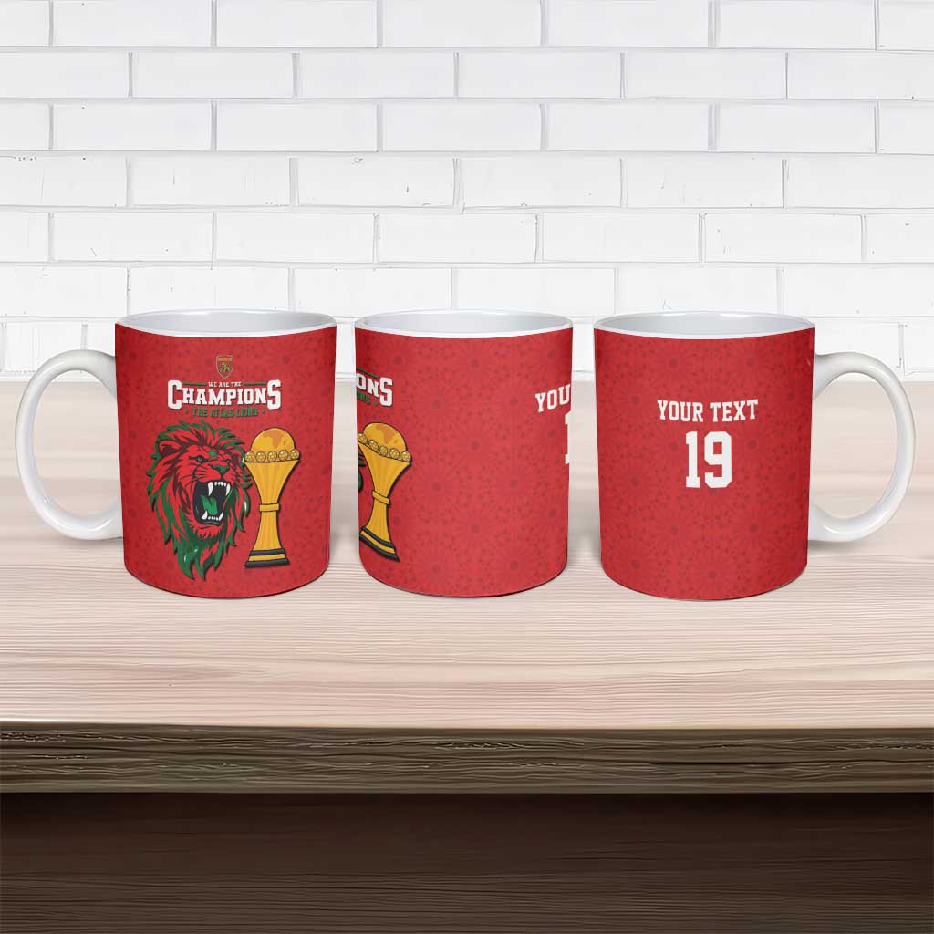 Morocco Champions Football Custom Ceramic Mug Atlas Lions Rise