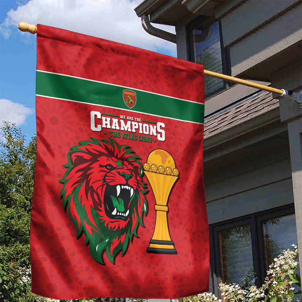 Morocco Champions Football Garden Flag Atlas Lions Rise