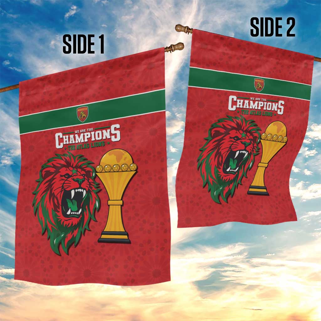 Morocco Champions Football Garden Flag Atlas Lions Rise