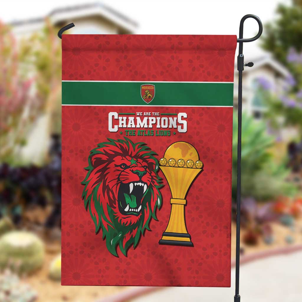 Morocco Champions Football Garden Flag Atlas Lions Rise