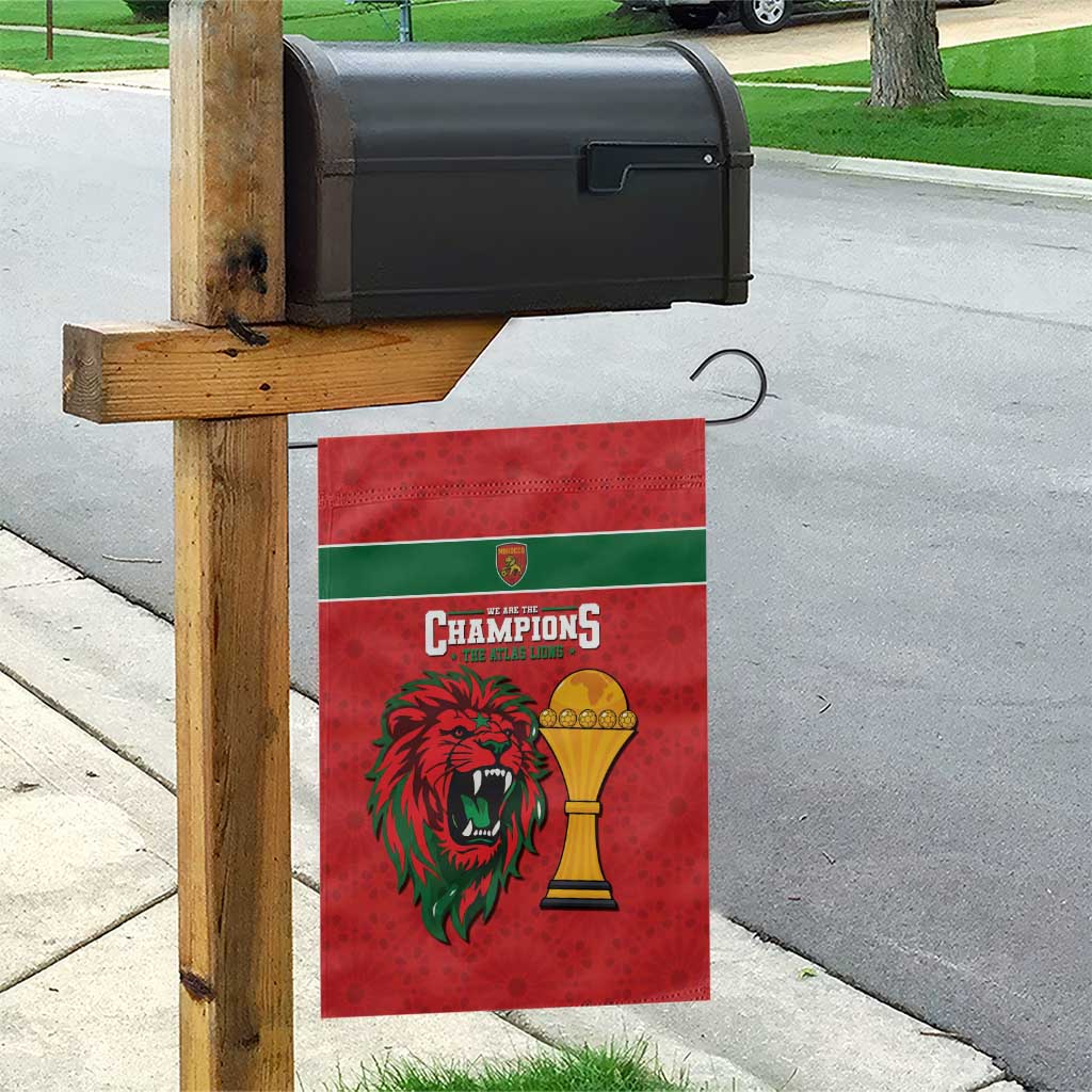 Morocco Champions Football Garden Flag Atlas Lions Rise