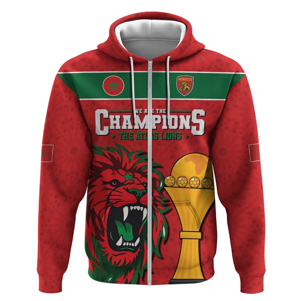 Morocco Champions Football Custom Hoodie Atlas Lions Rise