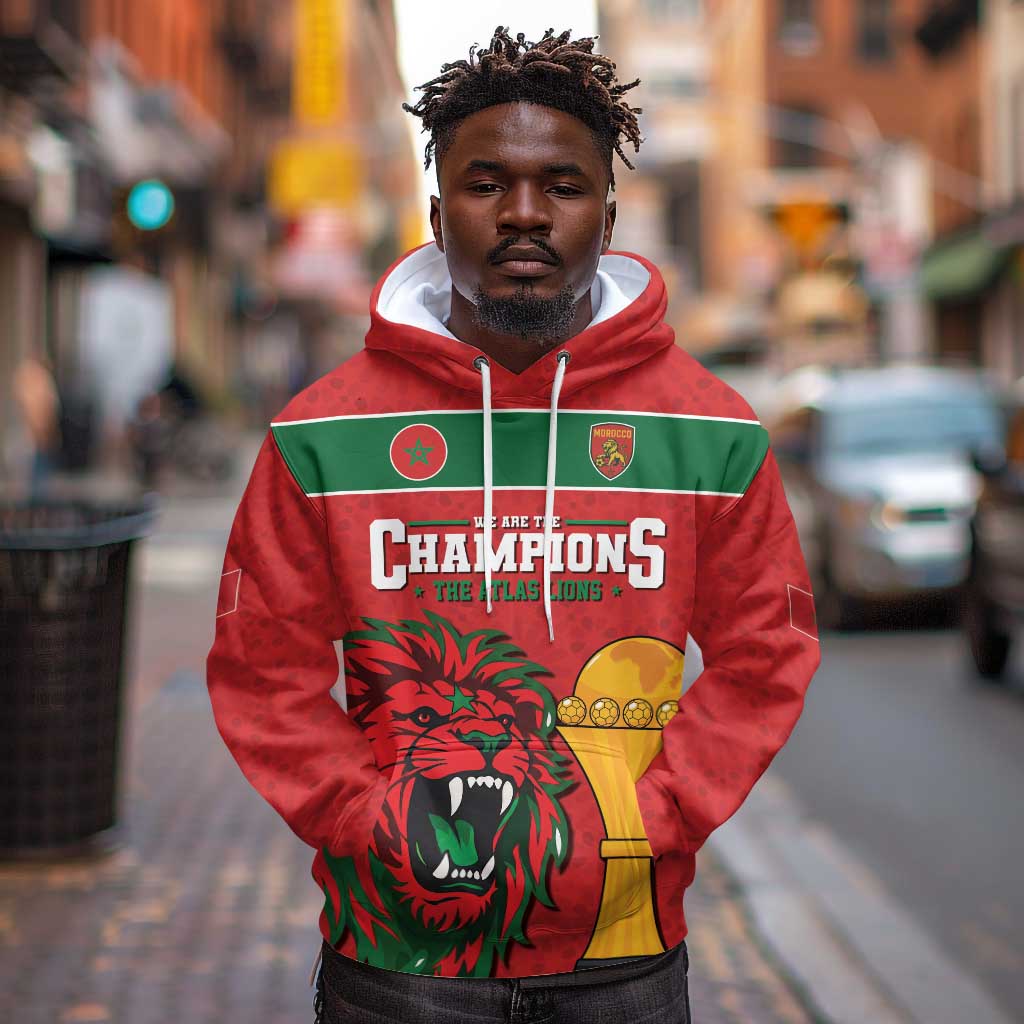 Morocco Champions Football Custom Hoodie Atlas Lions Rise