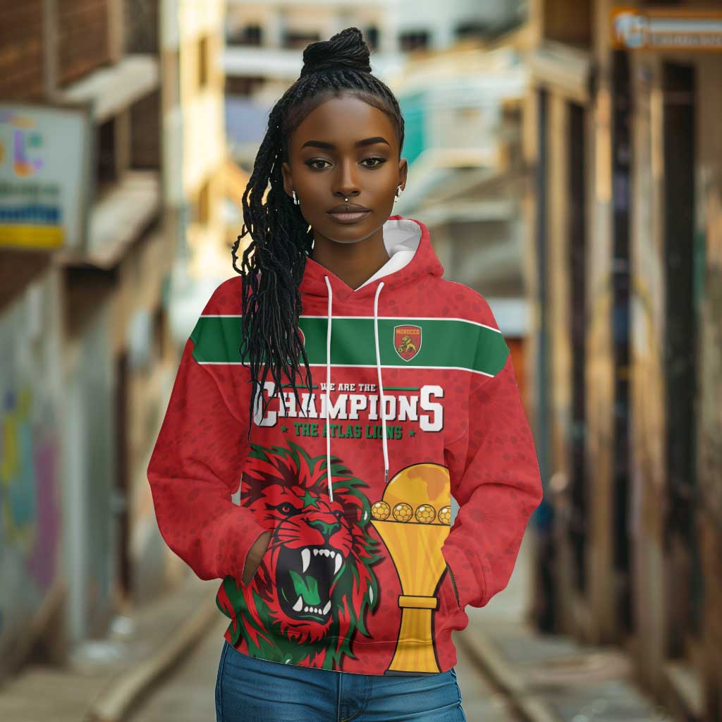 Morocco Champions Football Custom Hoodie Atlas Lions Rise