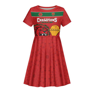 Morocco Champions Football Custom Kid Short Sleeve Dress Atlas Lions Rise