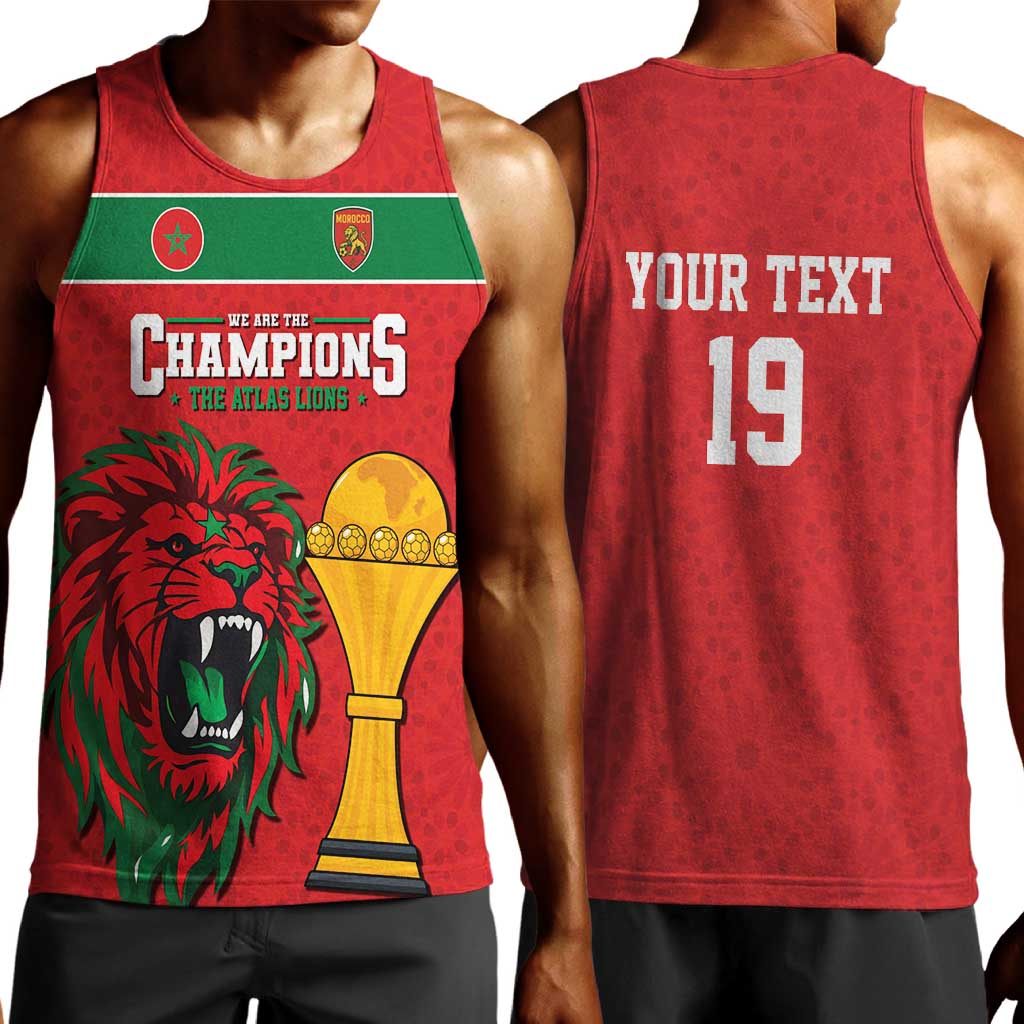 Morocco Champions Football Custom Men Tank Top Atlas Lions Rise