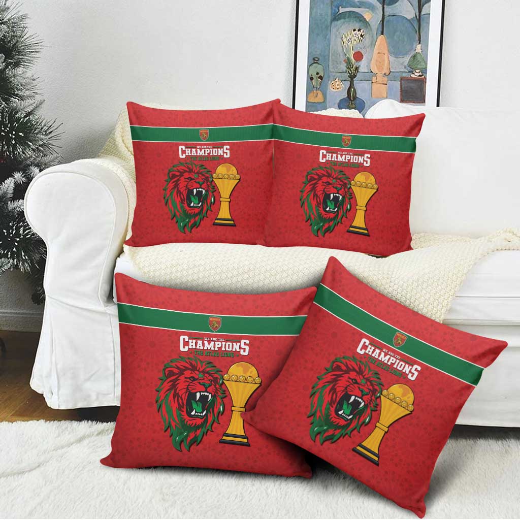 Morocco Champions Football Pillow Cover Atlas Lions Rise