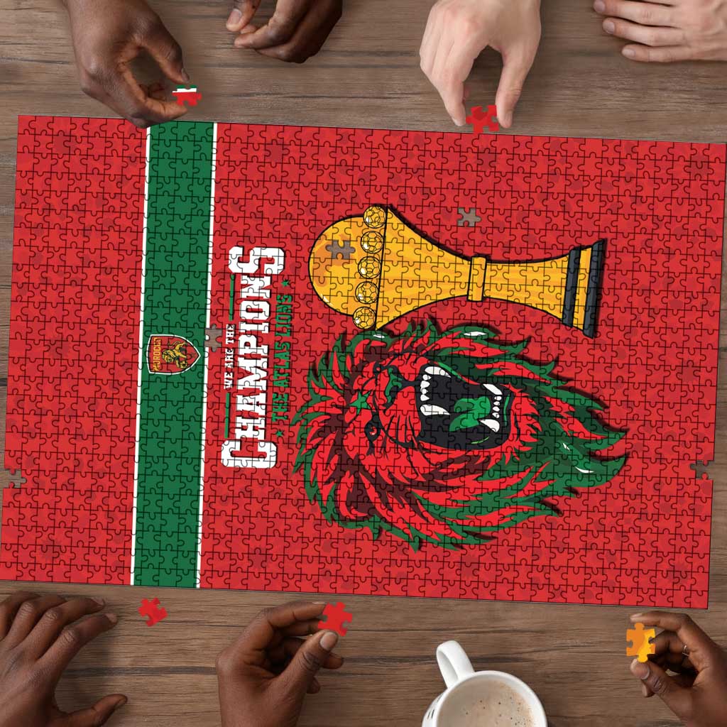 Morocco Champions Football Puzzle Atlas Lions Rise