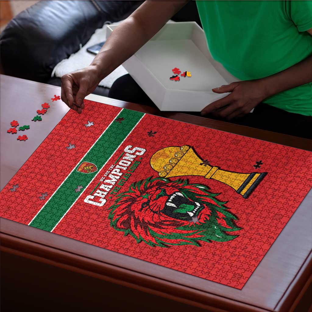 Morocco Champions Football Puzzle Atlas Lions Rise