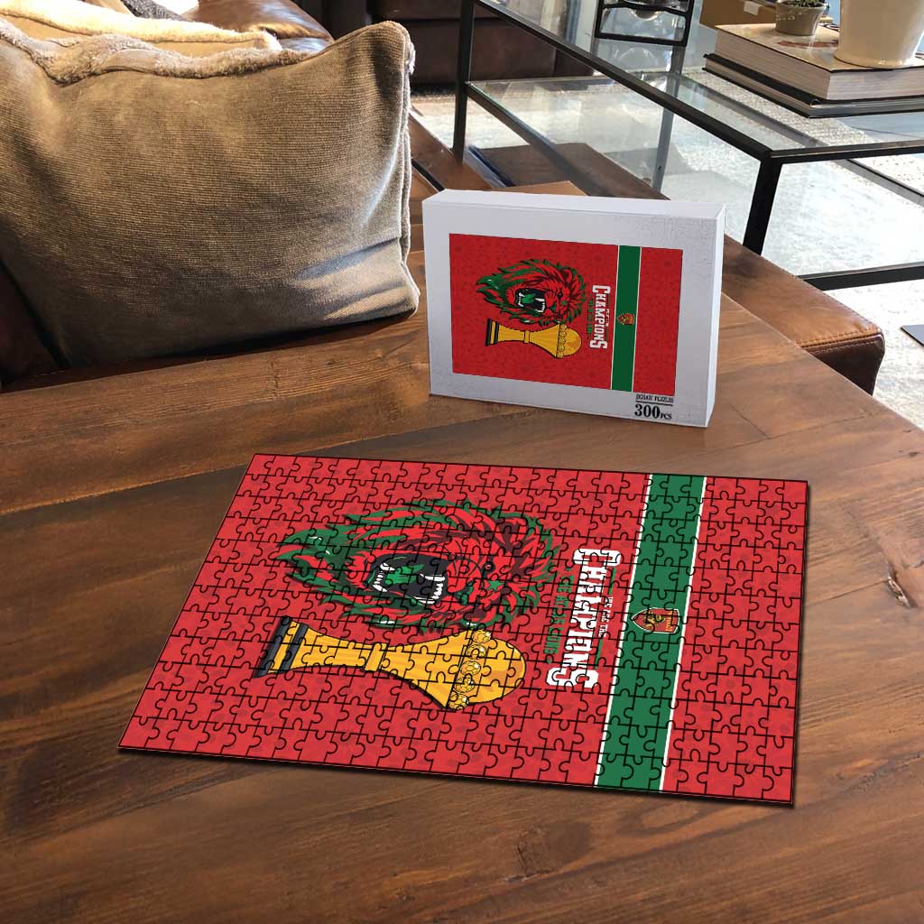 Morocco Champions Football Puzzle Atlas Lions Rise
