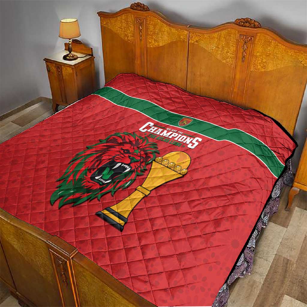 Morocco Champions Football Quilt Atlas Lions Rise