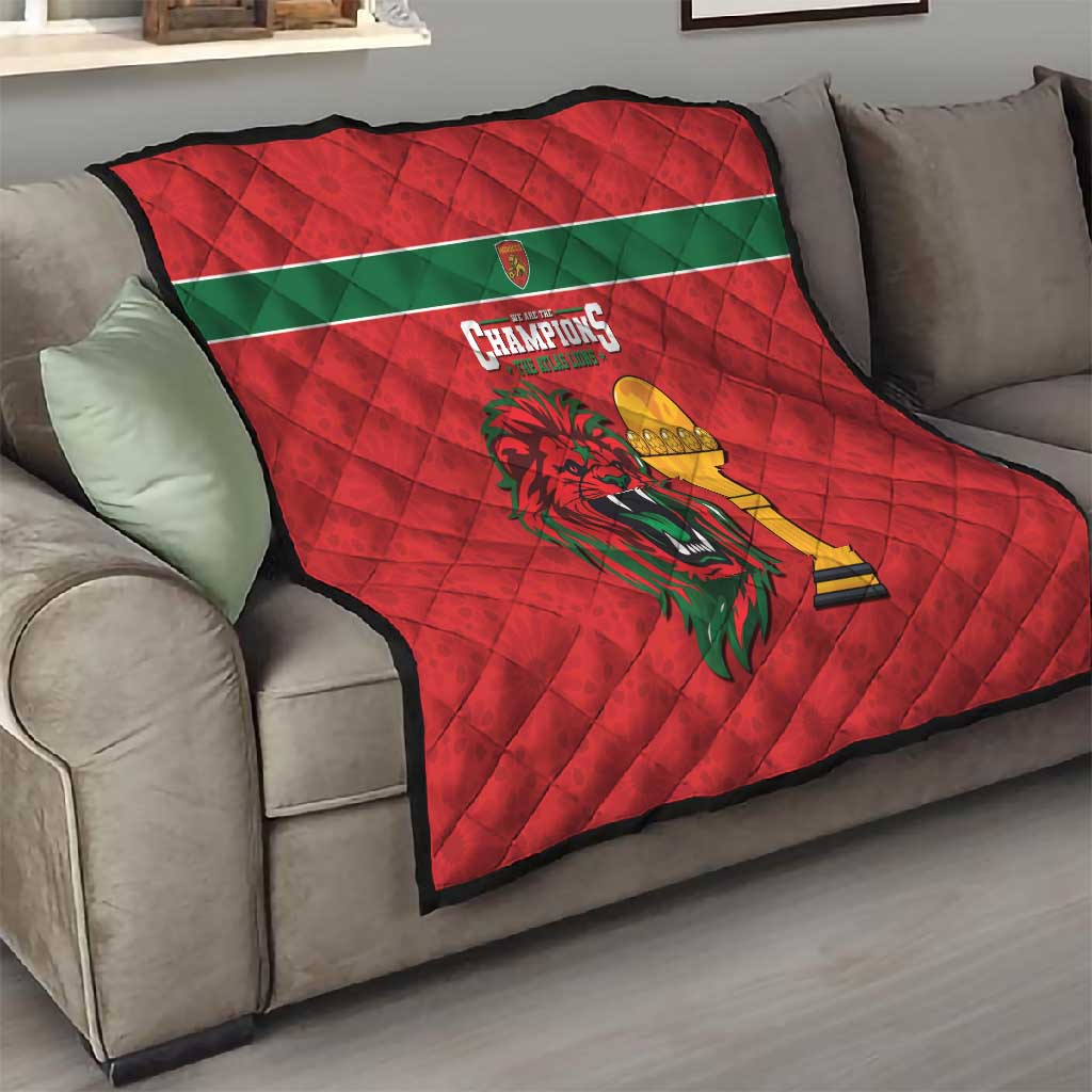 Morocco Champions Football Quilt Atlas Lions Rise