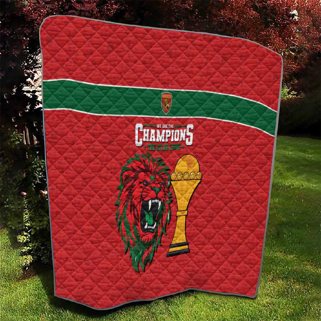 Morocco Champions Football Quilt Atlas Lions Rise