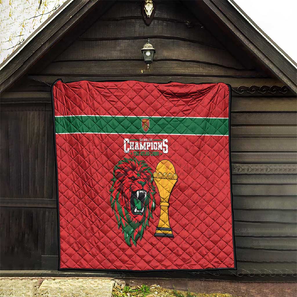 Morocco Champions Football Quilt Atlas Lions Rise