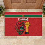 Morocco Champions Football Rubber Doormat Atlas Lions Rise