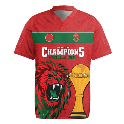 Morocco Champions Football Custom Rugby Jersey Atlas Lions Rise