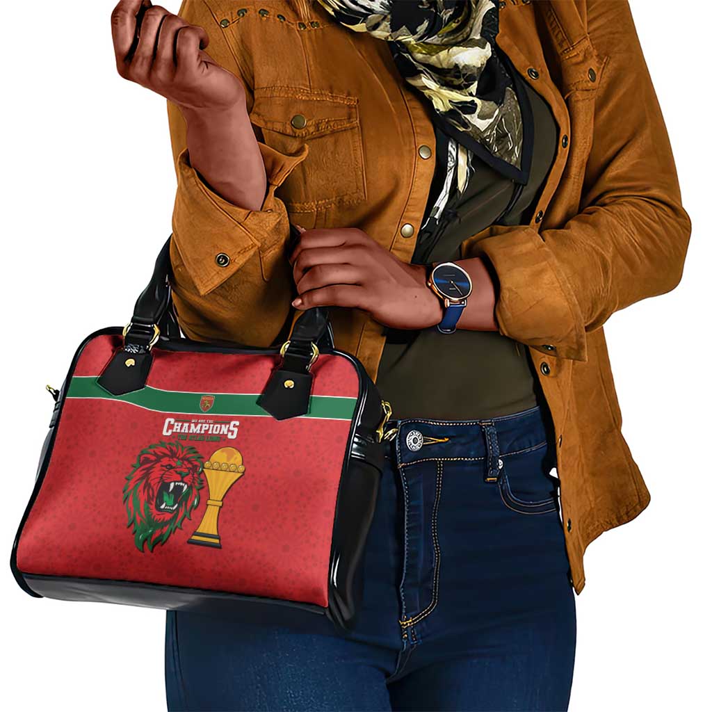 Morocco Champions Football Shoulder Handbag Atlas Lions Rise