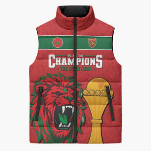 Morocco Champions Football Custom Sleeveless Puffer Jacket Atlas Lions Rise