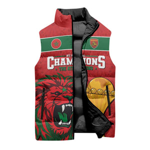Morocco Champions Football Custom Sleeveless Puffer Jacket Atlas Lions Rise