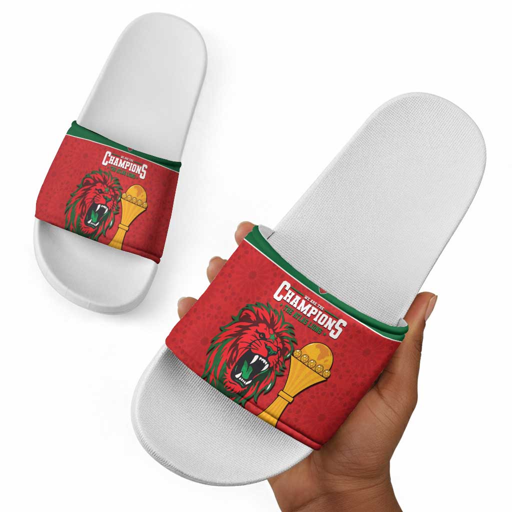 Morocco Champions Football Slide Sandals Atlas Lions Rise