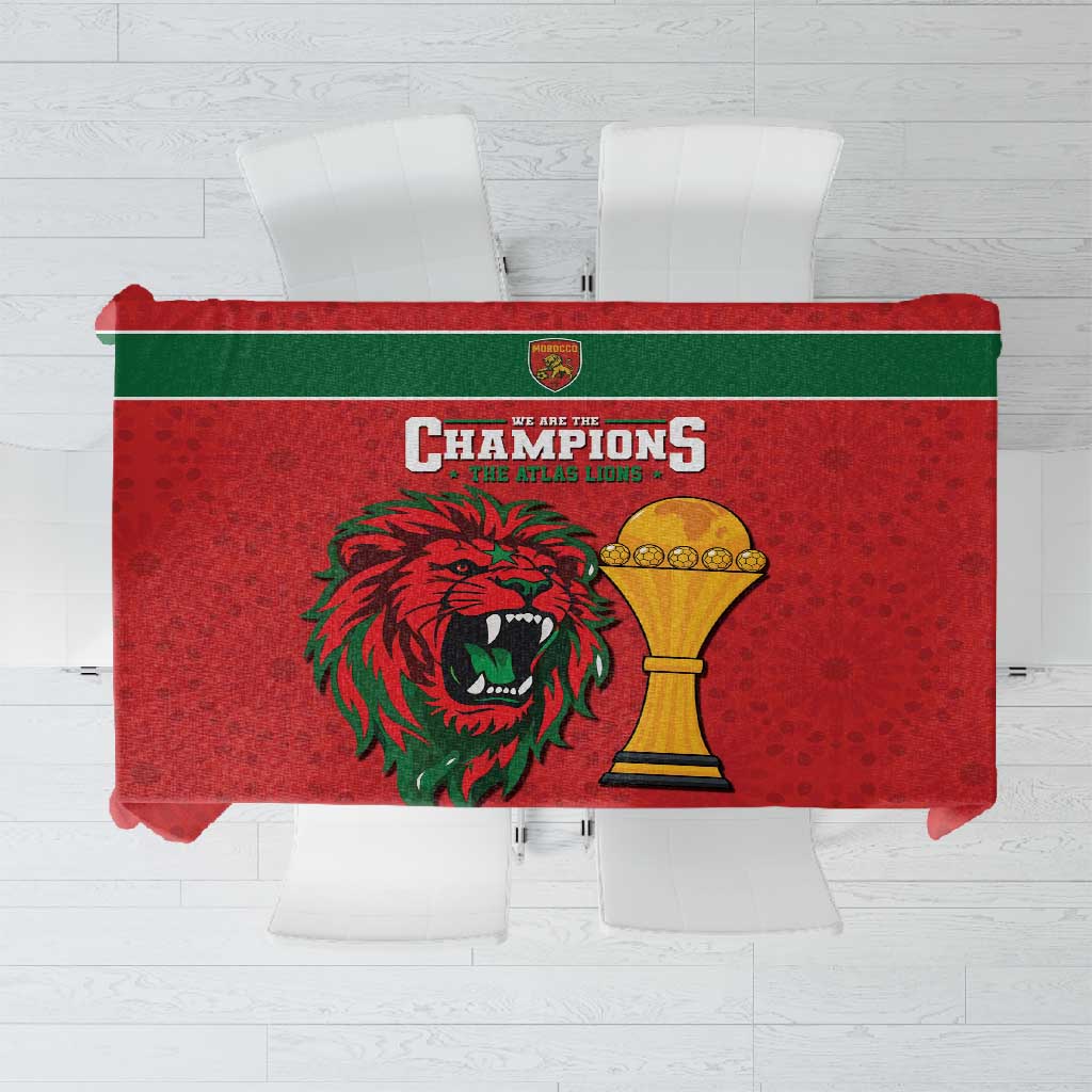 Morocco Champions Football Tablecloth Atlas Lions Rise