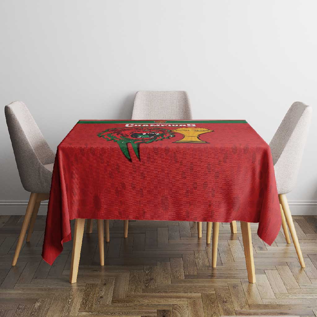 Morocco Champions Football Tablecloth Atlas Lions Rise