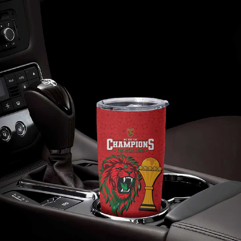 Morocco Champions Football Custom Tumbler Cup Atlas Lions Rise